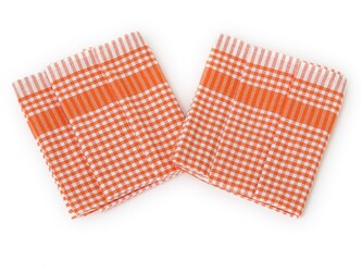 Bade Home Utěrka PAR oranžovobílá  kostka 45x65 cm  balení 3 ks