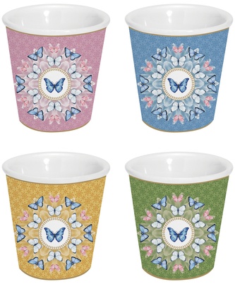 Porcelánové pohárky na espresso Spring Parade