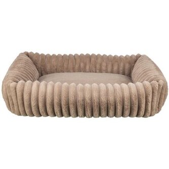 Pelech LONNI obdélníkový, manšestrový plyš, béžová - 65 x 50 cm