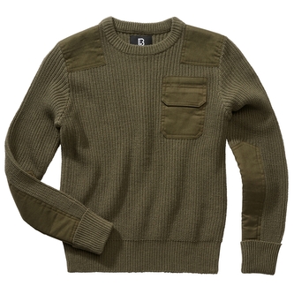 Svetr dětský Brandit Kids BW Pullover - olivové, 158/164