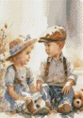 Diamantový obrázek - Přátelství 30 x 40 cm