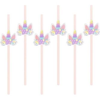 Brčka unicorn 6ks 19,5cm - Party Pal