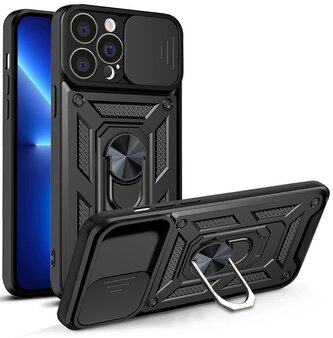 Hybrid Armor Camshield etui iPhone 13 Pro pancerny pokrowiec z osłoną na aparat czarne