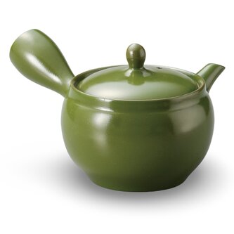 Keramická konvice Kyusu plain zelená 300 ml