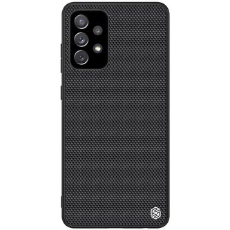Nillkin Textured Case wytrzymałe wzmocnione etui z żelową ramką i nylonem na tyle Samsung Galaxy A72 4G czarny Nillkin Textured Case wytrzymałe wzmocnione etui z żelową ramką i nylonem na tyle Samsung Galaxy A72 4G czarny