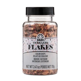 FolkArt Terrazzo Flakes - Dekorační vločky 70 gr TERRA COTTA-MULTI