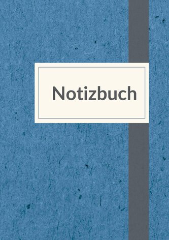 Notizbuch A5 liniert - 100 Seiten 90g/m² - Soft Cover blau meliert - Papier aus nachhaltiger Forstwirtschaft