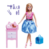 Panenka s pejskem a kočičkou set 30 cm