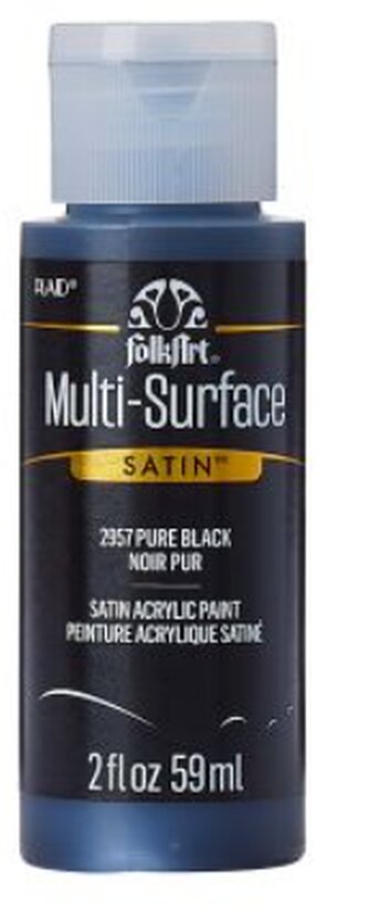 FolkArt Multi-Surface Acrylic Paint - 59 ml různé barvy Multi surface: Pure black