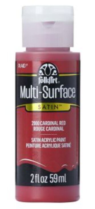 FolkArt Multi-Surface Acrylic Paint - 59 ml různé barvy Multi surface: CARDINAL RED