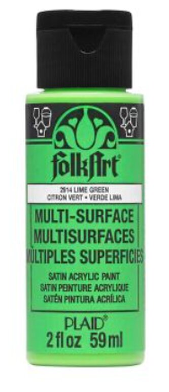 FolkArt Multi-Surface Acrylic Paint - 59 ml různé barvy Multi surface: LIME GREEN