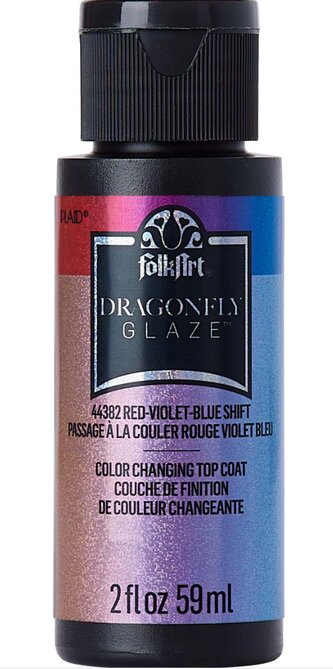 FolkArt Dragonfly Glaze - 58 ml různé barvy Dragonfly: RED-VIOLET-BLUE SHIFT