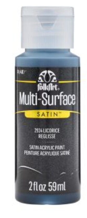 FolkArt Multi-Surface Acrylic Paint - 59 ml různé barvy Multi surface: LICORICE