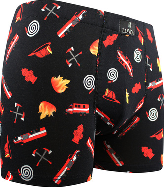 Pánské boxerky Lonka vícebarevné (Kevin-fireman) M