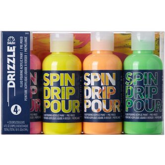 FolkArt Drizzle Premium Neon lights - Sada akrylových barev pro pouring