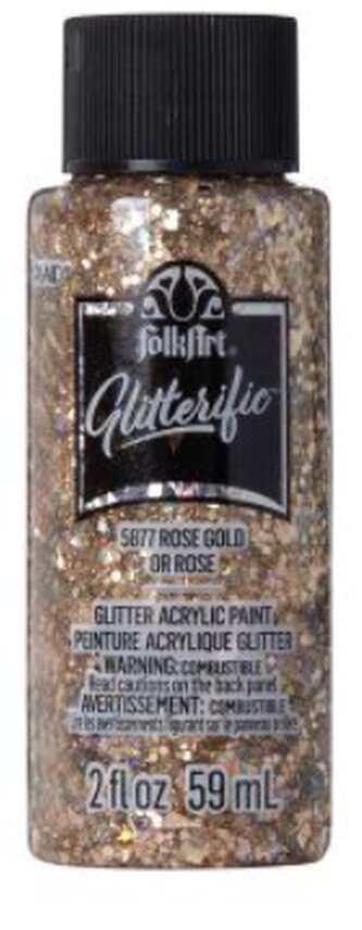 FolkArt Glitterific Acrylic Paint - Třpytivá akrylová barva 59 ml Glitterific: Rose gold