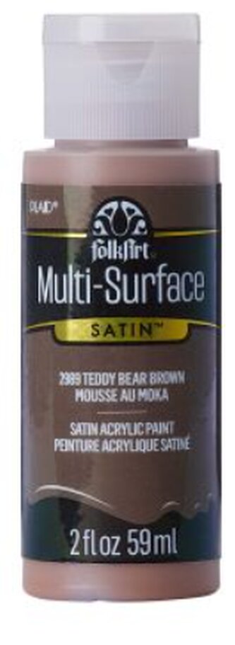FolkArt Multi-Surface Acrylic Paint - 59 ml různé barvy Multi surface: TEDDY BEAR BROWN