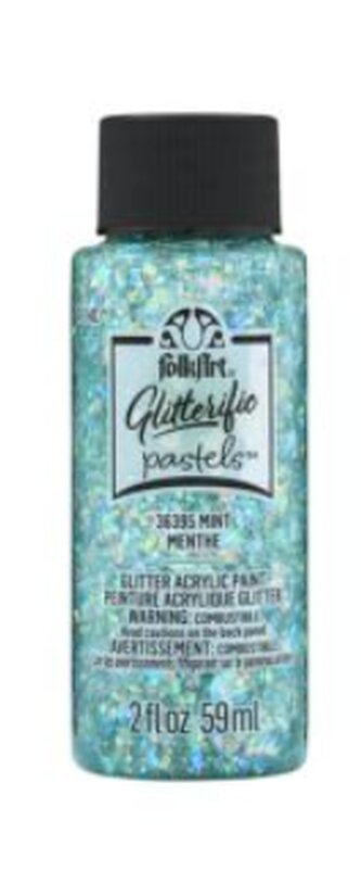 FolkArt Glitterific Acrylic Paint - Třpytivá akrylová barva 59 ml Glitterific: Pastel mint