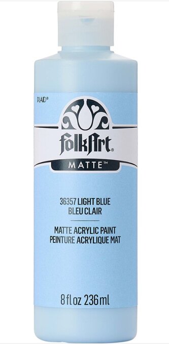 FolkArt Acrylic Paint - Akrylová barva s matným povrchem 236 ml Acrylic: LIGHT BLUE