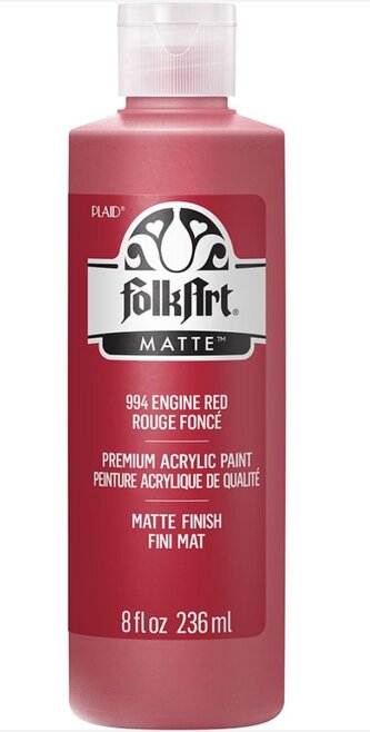 FolkArt Acrylic Paint - Akrylová barva s matným povrchem 236 ml Acrylic: ENGINE RED