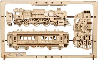 UGEARS 3D puzzle Parní Express 2,5D 79 dílků