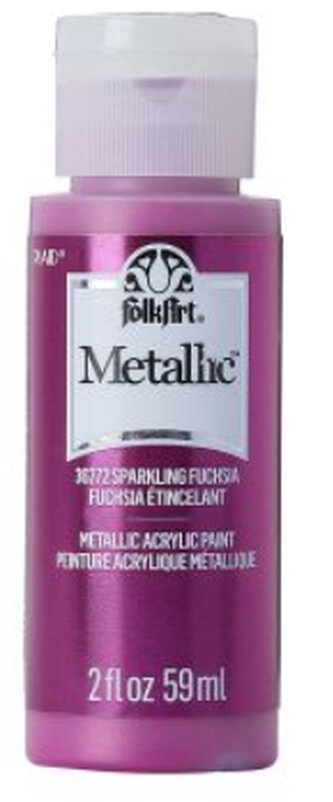 FolkArt Metallic Acrylic paint - 59 ml různé barvy Metallic color: SPARKLING FUCHSIA
