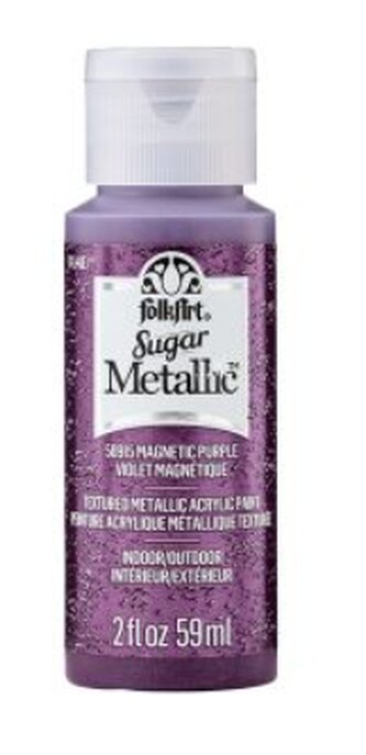 FolkArt Sugar Metallic Textured Acrylic Pain Sugger: MAGNETIC PURPLE