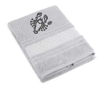 Froté ručník mozaika se znamením RAK - šedá světlá - Ručník - 50x100 cm