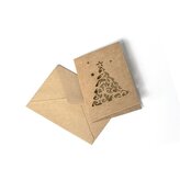 Sada přání s obálkou Kraft,7x10 cm,ván.stromek,5ks