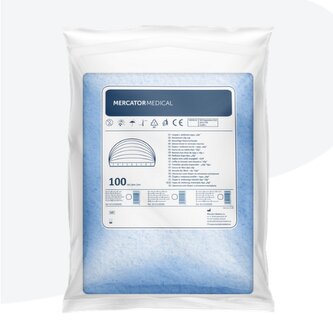 Čepec z netkané textilie typu "clip" bílý 100ks