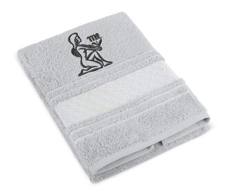 Froté ručník mozaika se znamením PANNA - šedá světlá - Ručník - 50x100 cm
