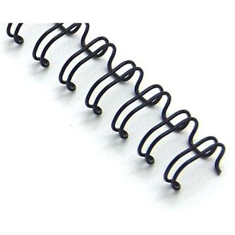 Drátěné hřbety 1/4" - 6,4 mm, 3:1, černé, 100 ks