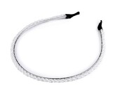 Čelenka do vlasů s korálky bílá 1 ks