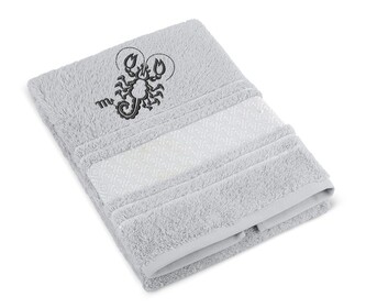 Froté ručník mozaika se znamením ŠTÍR - šedá světlá - Ručník - 50x100 cm