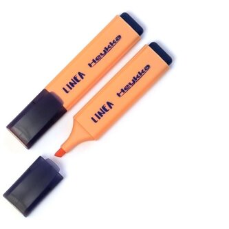 Zvýrazňovač Heykka Linea,pastelově oranžový, 10 ks