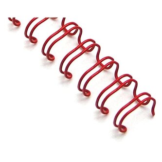 Drátěné hřbety 3/8" - 9,5 mm, 3:1, červené, 100 ks