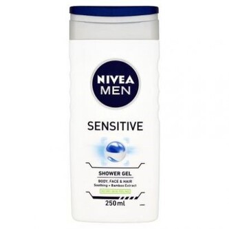 Nivea Men Sensitive pánský sprchový gel na tělo, tvář a vlasy 250 ml