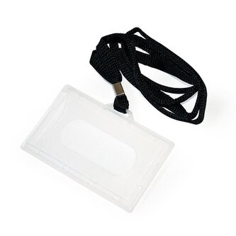 Visačka s textilní černou šňůrkou - 55 x 90mm,50ks