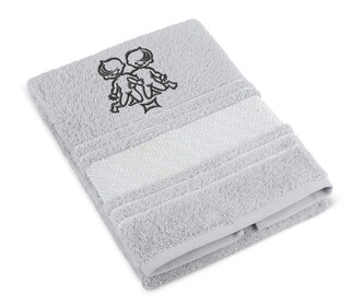 Froté ručník mozaika se znamením BLÍŽENCI - šedá světlá - Ručník - 50x100 cm