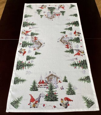 Vánoční ubrus - běhoun na stůl CHRISTMAS LANTERNS 40x85 cm Mybesthome