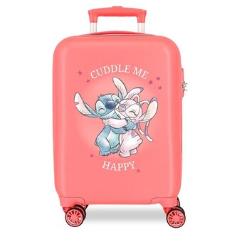 JOUMMABAGS Cestovní kufr ABS Lilo and Stitch cuddle me coral  ABS plast, 50 cm