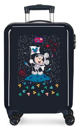 JOUMMABAGS Cestovní kufr ABS Mickey On the Moon  ABS plast, 55 cm