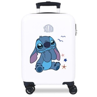 JOUMMABAGS Cestovní kufr ABS Lilo and Stitch Excited white  ABS plast, 50 cm
