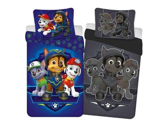 DETEXPOL Povlečení Paw Patrol modrá svítící  Bavlna, 140/200, 70/80 cm