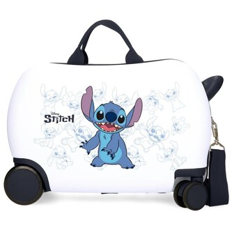 JOUMMABAGS Dětský kufřík na kolečkách Lilo and Stitch Happy white  ABS plast, 45 cm