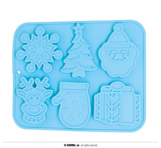 Silikonová vánoční forma na 6 cookies, 22x18 cm