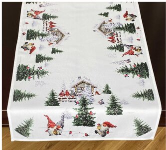 Vánoční ubrus - běhoun na stůl CHRISTMAS LANTERNS 60x120 cm Mybesthome