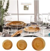 Jídelní 18-ti dílná sada talířů Essential žlutá BRANDANI