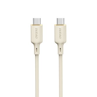 Kabel Dudao L7SCC USB-C - USB-C 100W 1m - beżowy