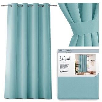 Závěs AmeliaHome Oxford modrý, velikost 140x250